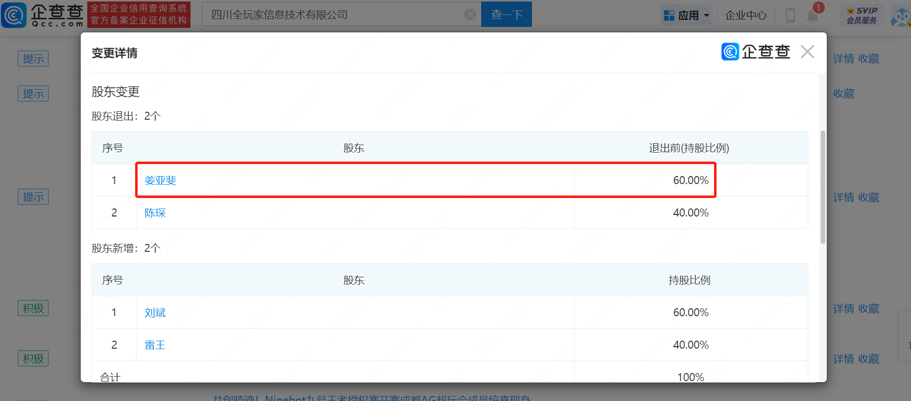 
     创始人姜亚斐退股AG电竞俱乐部公司 
    