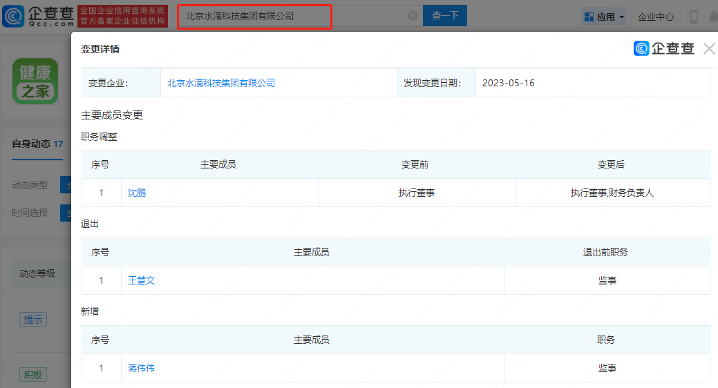      原美团联合创始人王慧文退出水滴科技集团     