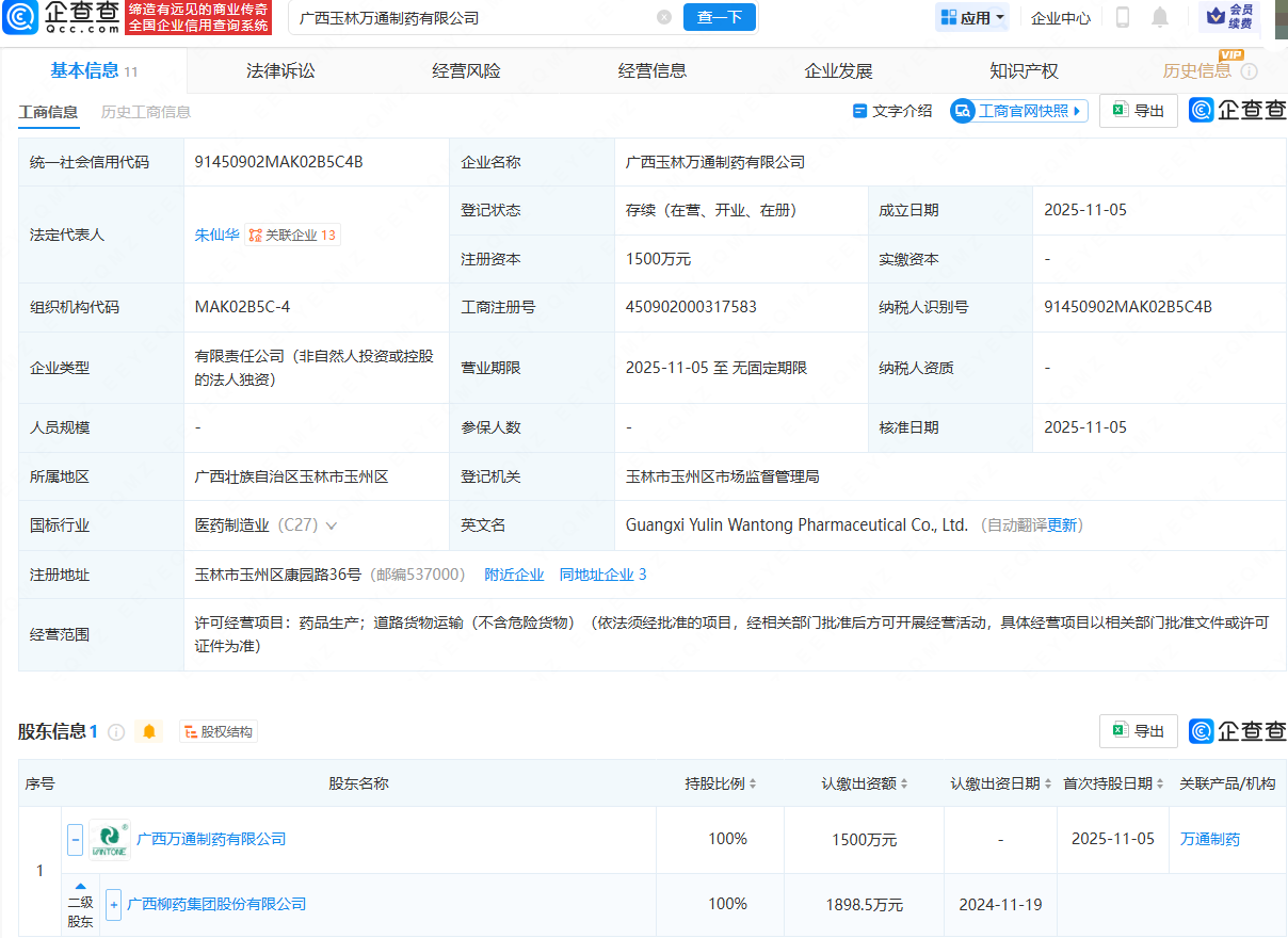 柳药集团投资成立制药公司 公司 第1张